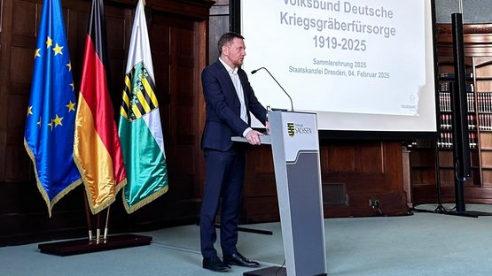 Ehrung verdienter Sammler in der Sächsischen Staatskanzlei durch Ministerpräsident Michael Kretschmer